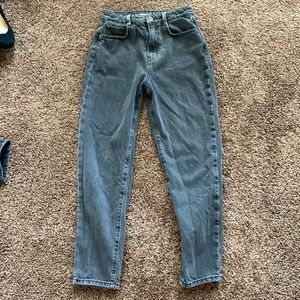 Zara High- Waisted Straight Black Jeans